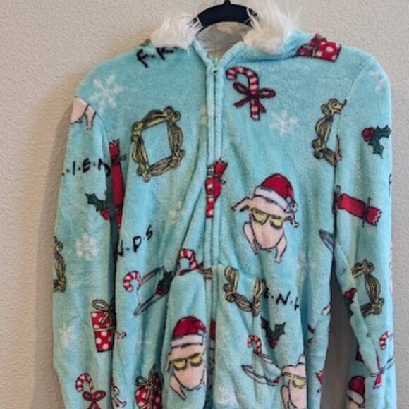 FRIENDS One Piece Fleece Pajamas - Picture 1 of 4